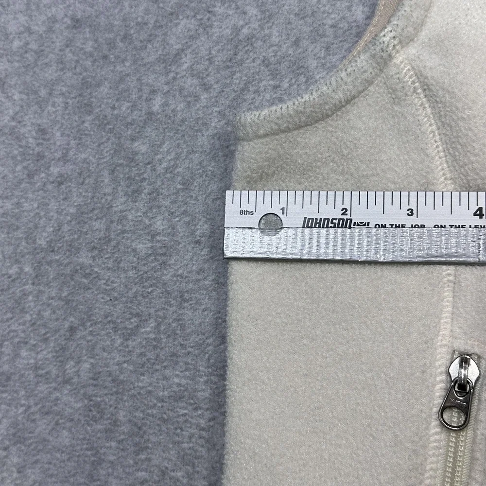 Patagonia Synchilla Fleece Vest Womens Medium Off White Zip Pockets 25165 F0